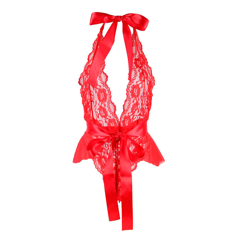 Body Erotico con Volant Subblime 953980 — Rosso L/XL