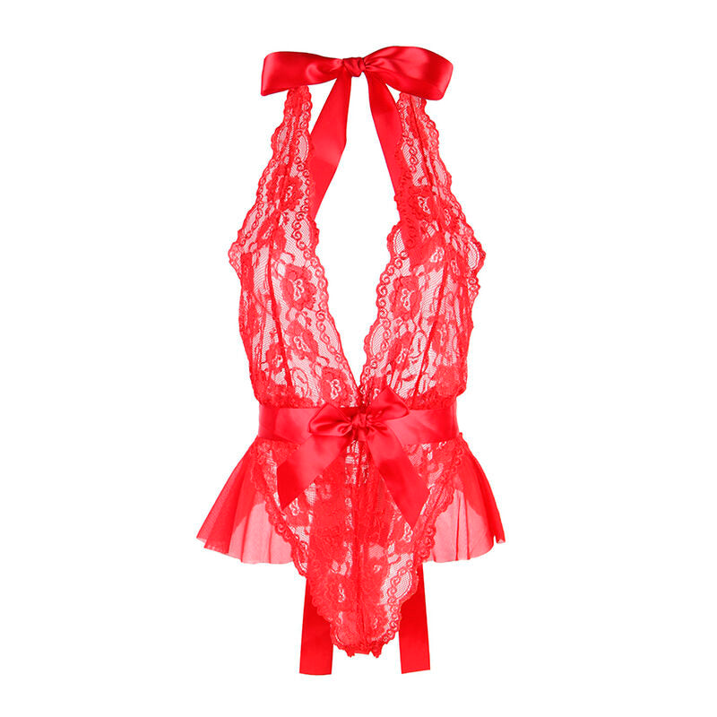 Body Erotico con Volant Subblime 953980 — Rosso L/XL
