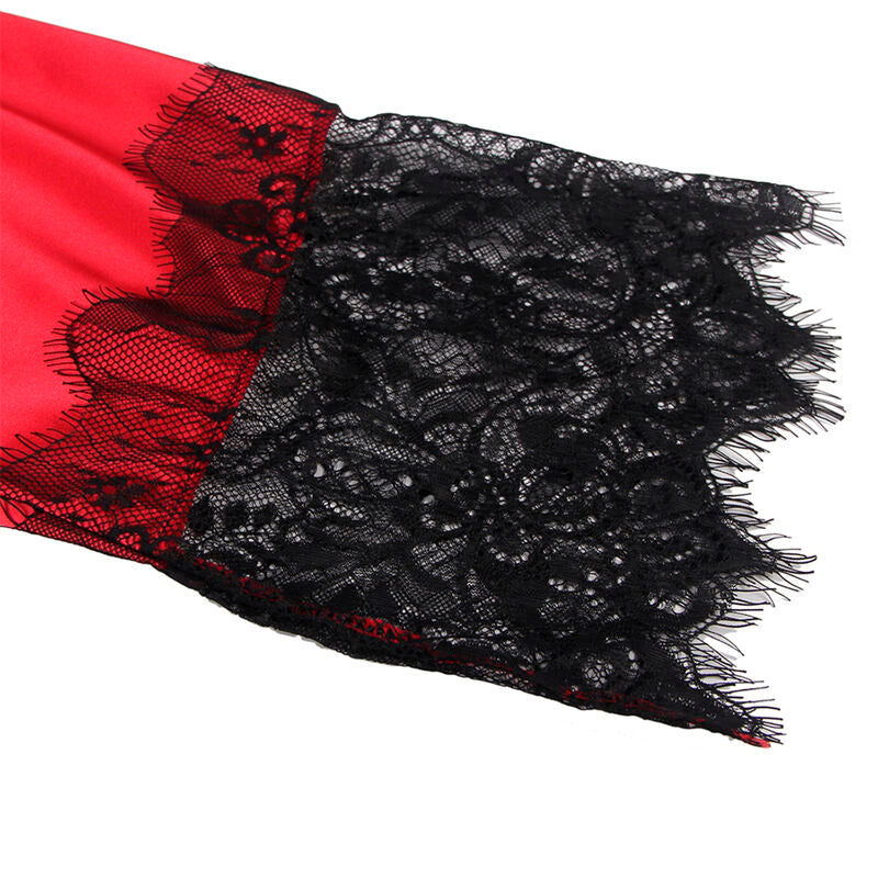 Lingerie Sexy Subblime Canottiera Pizzo e Perizoma — L/XL