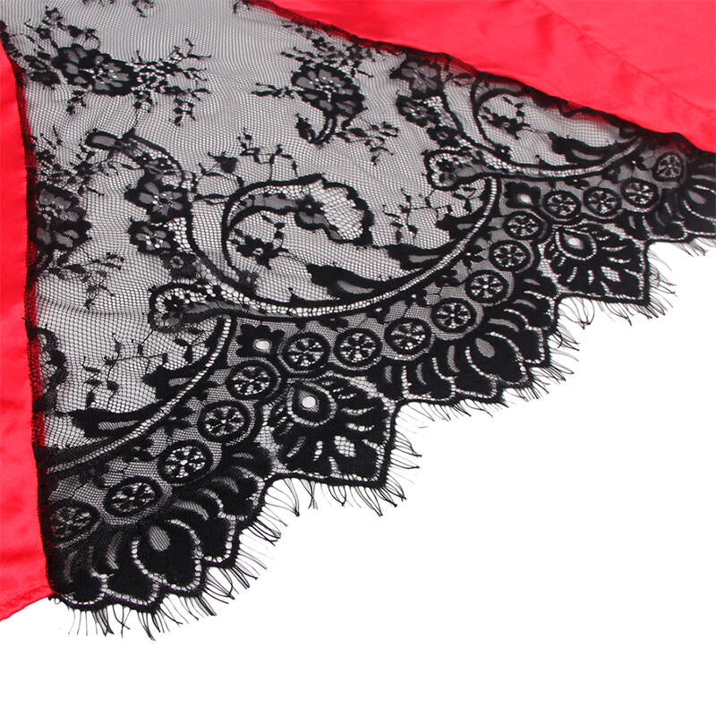 Lingerie Sexy Subblime Canottiera Pizzo e Perizoma — L/XL
