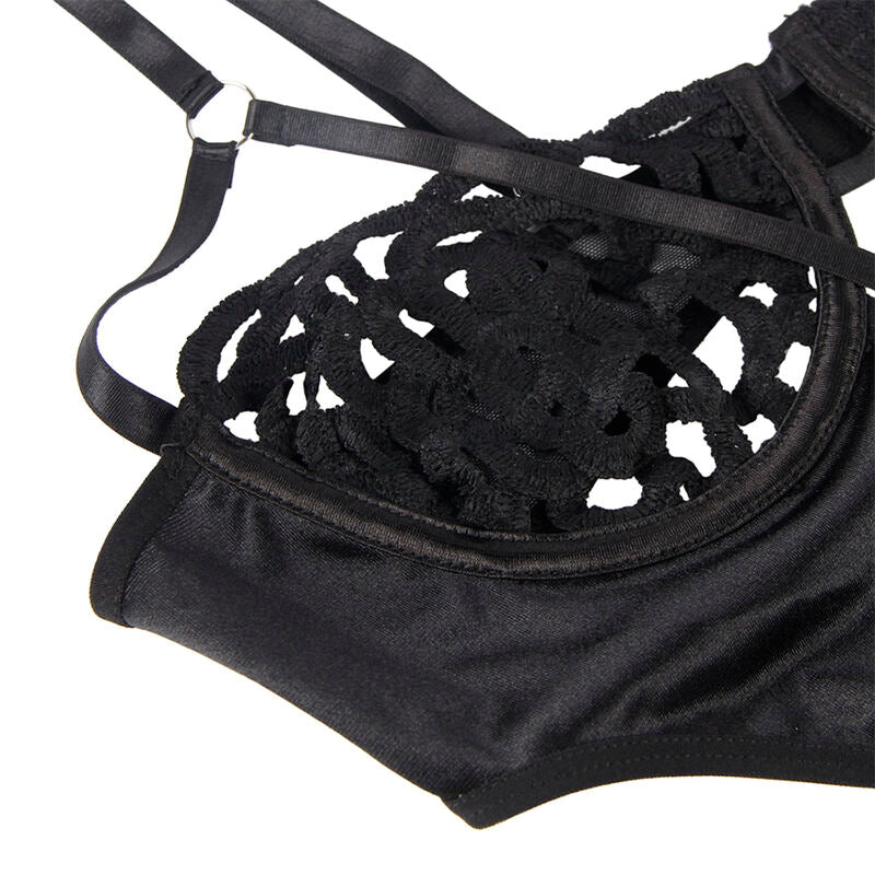 Body Erotico in Pizzo Subblime — Nero, Taglia S/M