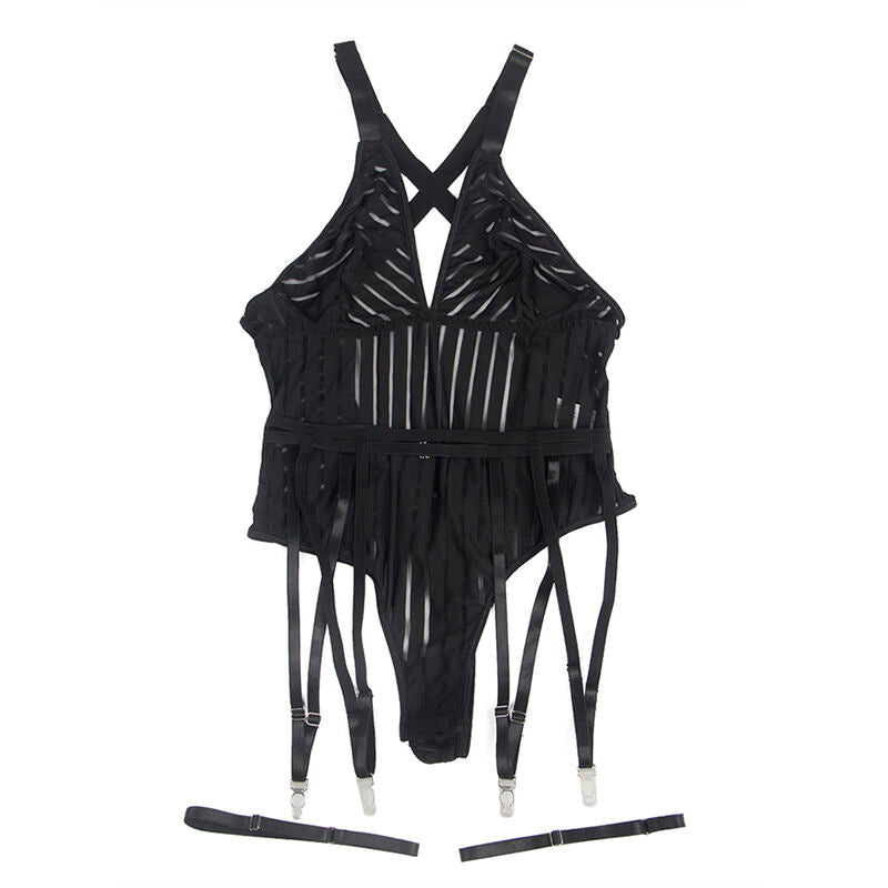 Body con Reggicalze Subblime 954154 — Nero, L/XL