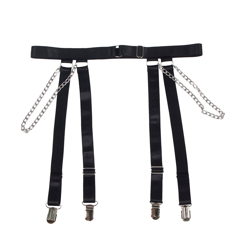 Body Erotico con Catene e Reggicalze Subblime — Nero S/M