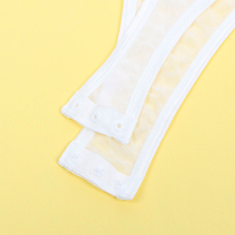 Body Erotico con Catene e Cintura Subblime — Bianco S/M