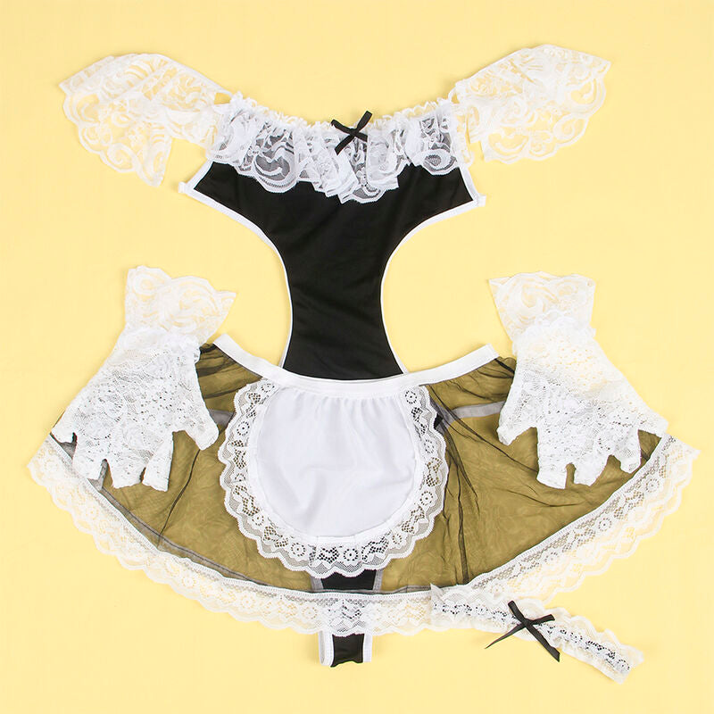 Costume Erotico da Cameriera Subblime — Nero/Bianco, L/XL