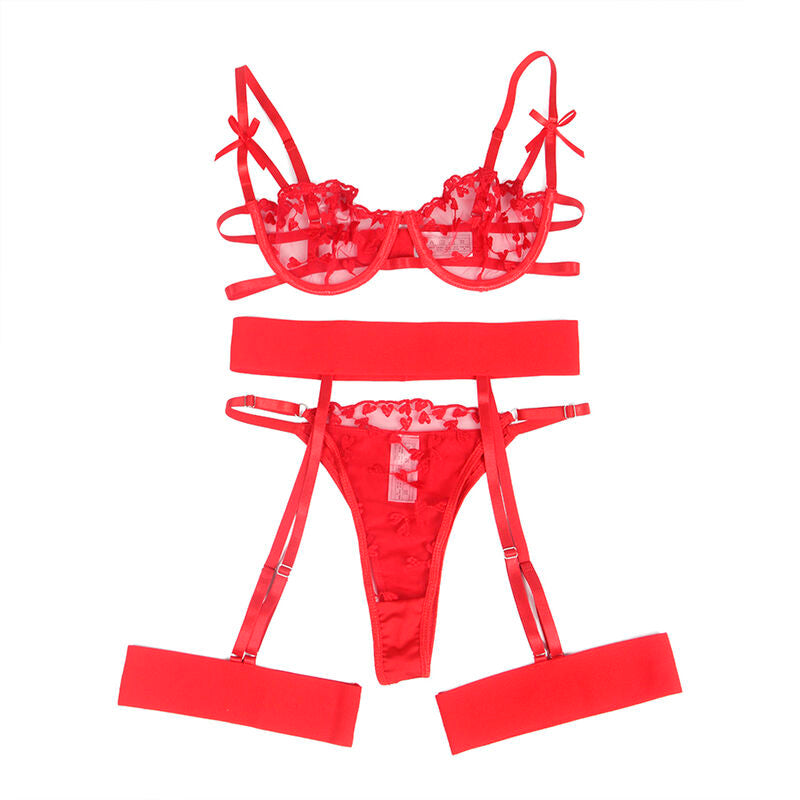 Lingerie Sexy Subblime 954338 — Reggiseno, Perizoma e Cintura L/XL