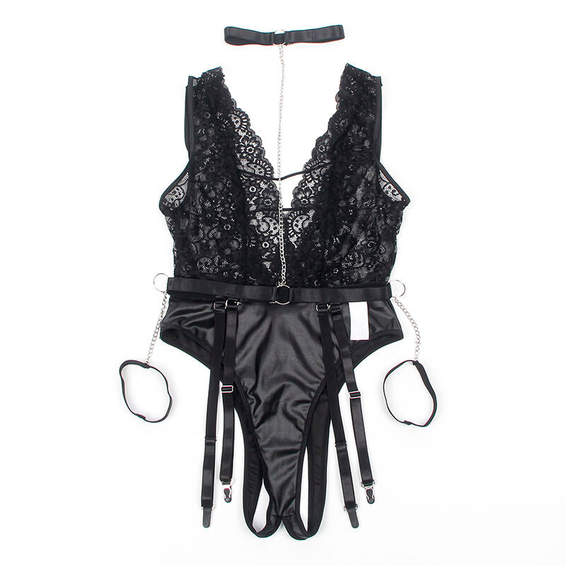 Body Erotico con Reggicalze Subblime 954390 — Nero L/XL