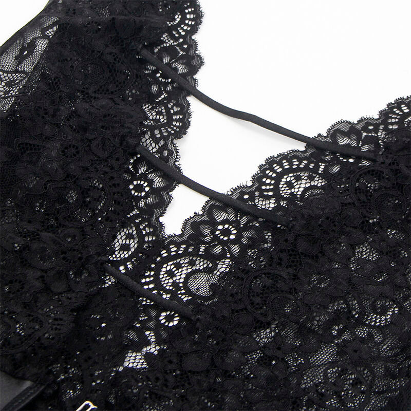 Body Erotico con Reggicalze Subblime 954390 — Nero L/XL