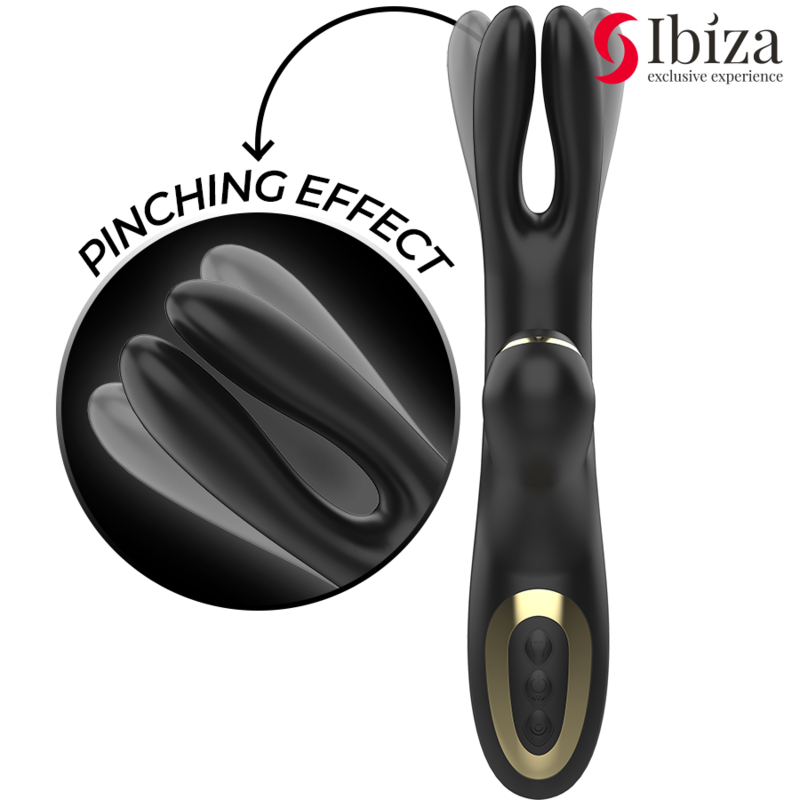 Vibratore a Doppio Morsetto Ibiza Double Clamping — Nero