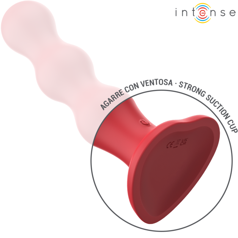Vibratore con Ventosa e Telecomando Intense Cody — 10 Velocità, Rosso
