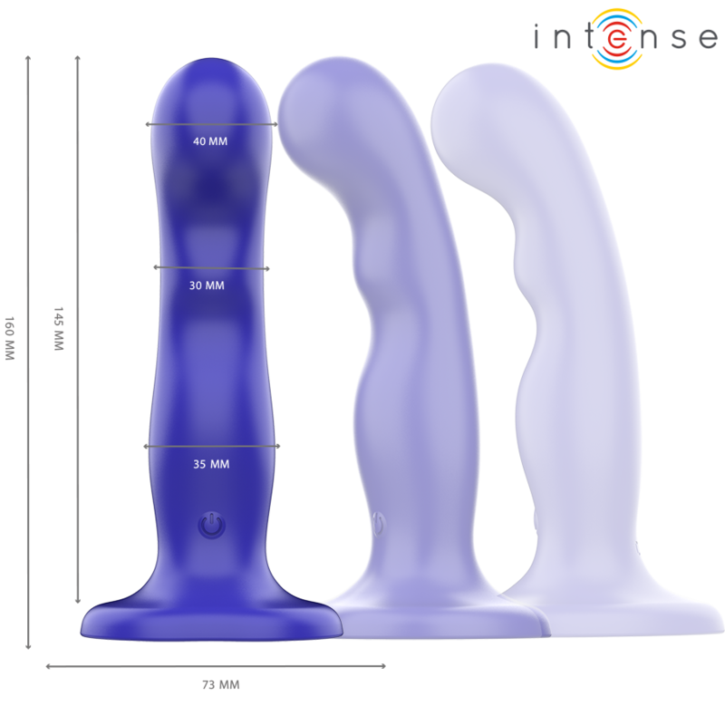 Vibratore con Ventosa e Telecomando Intense Shorty — Blu