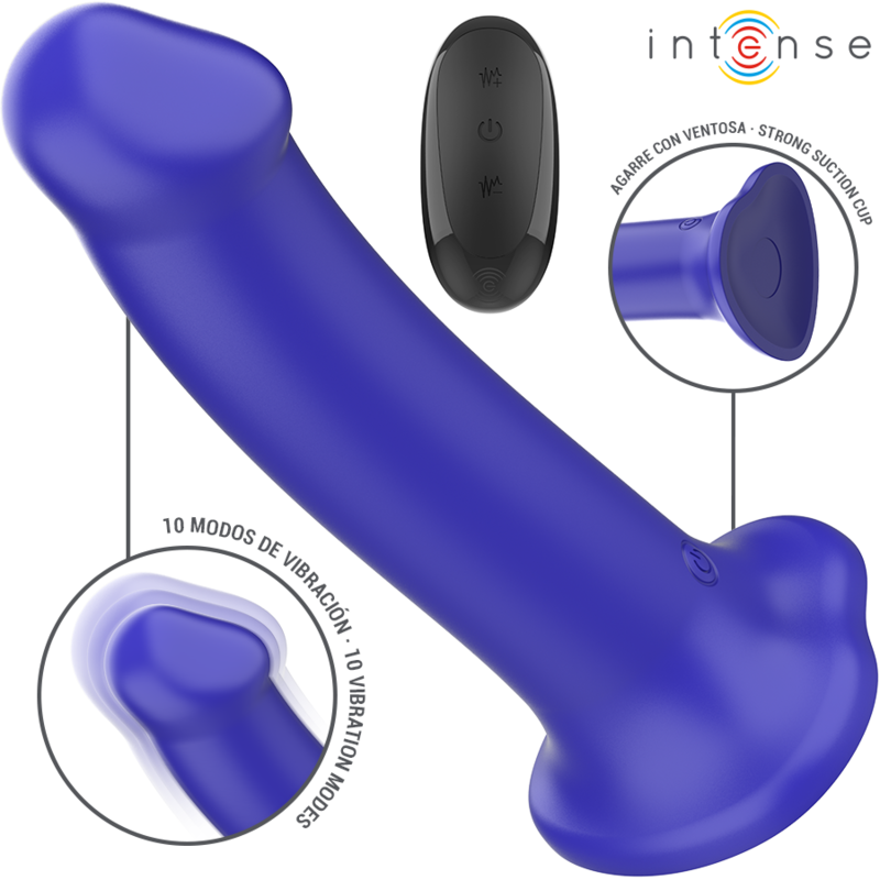 Vibratore con Ventosa Intense Victoria — 10 Modalità, 19,5 cm