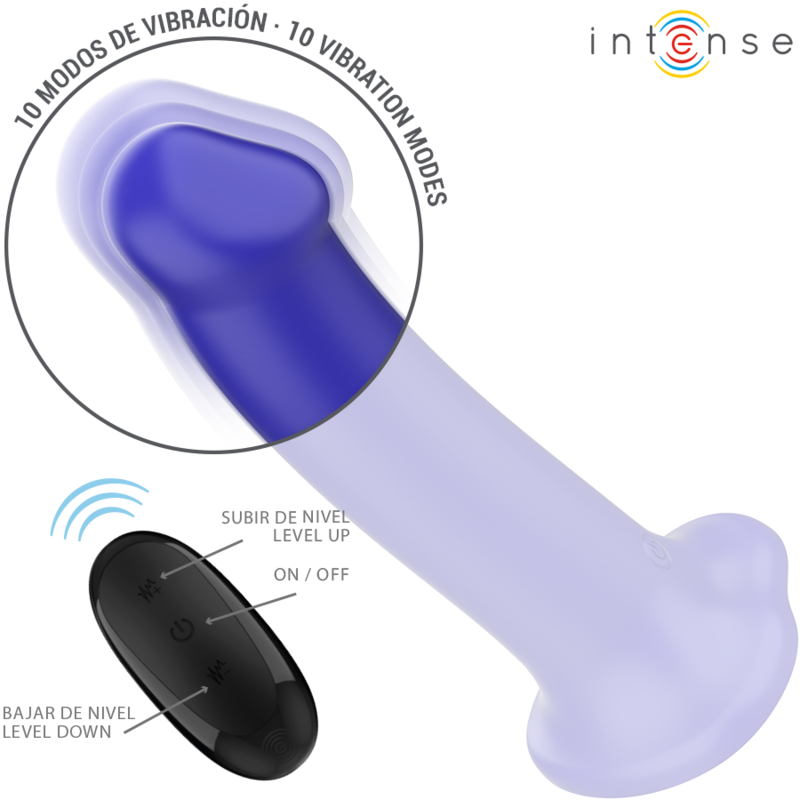 Vibratore con Ventosa Intense Victoria — 10 Modalità, 19,5 cm