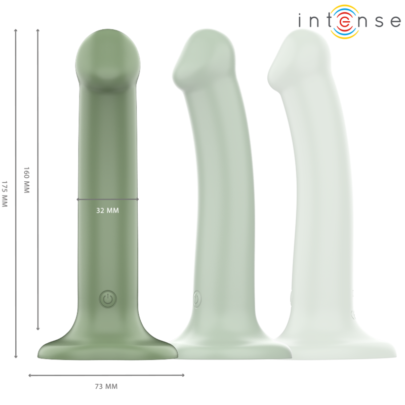 Vibratore con Ventosa e Telecomando Intense Becca — 10 Modalità, Verde