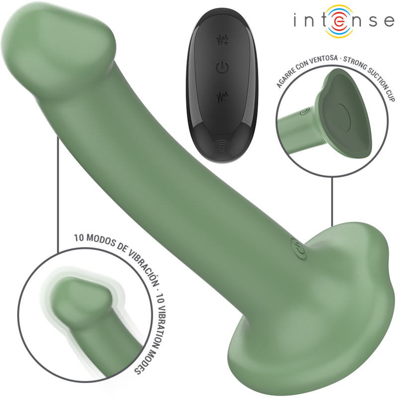 Vibratore con Ventosa e Telecomando Intense Becca — 10 Modalità, Verde