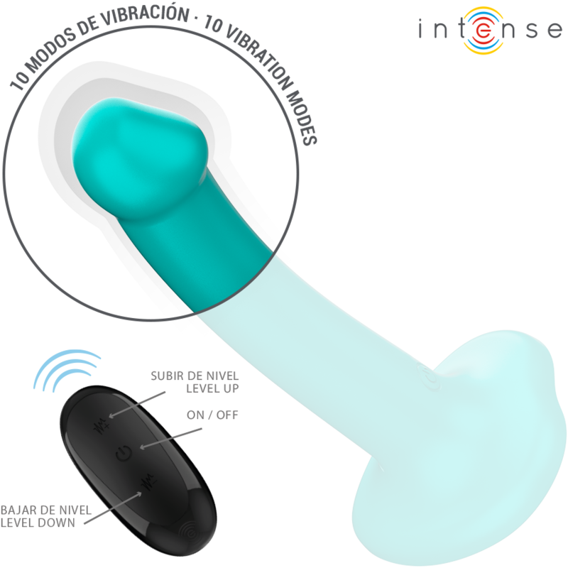 Vibratore con Ventosa e Telecomando Intense Katie — 10 Modalità