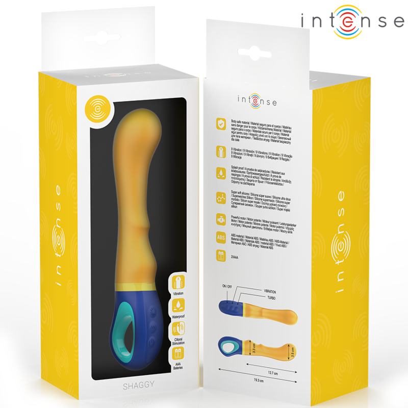 Vibratore Punto G Intense Shaggy — Ergonomico, Giallo