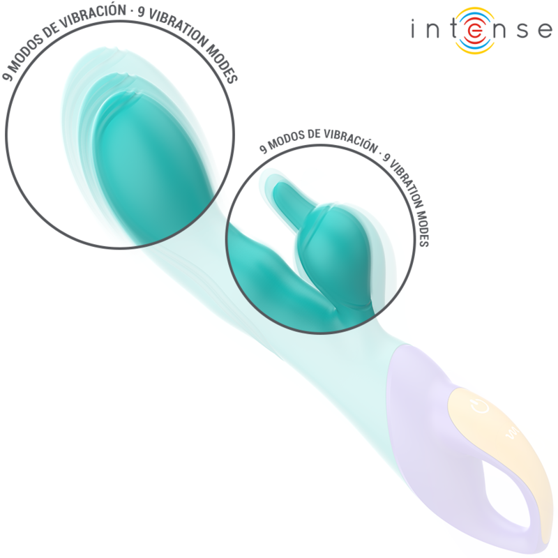 Vibratore Rabbit Intense Fred — Doppia Stimolazione, Blu