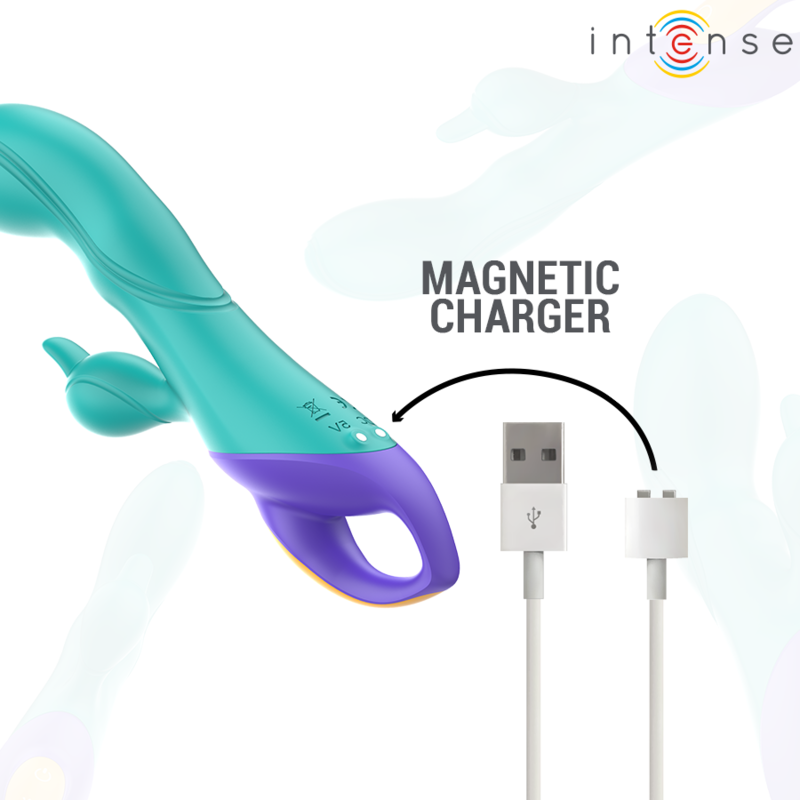 Vibratore Rabbit Intense Fred — Doppia Stimolazione, Blu