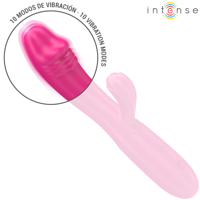 Vibratore con Stimolatore Lingua Intense Ivy — 10 Modalità, Rosa
