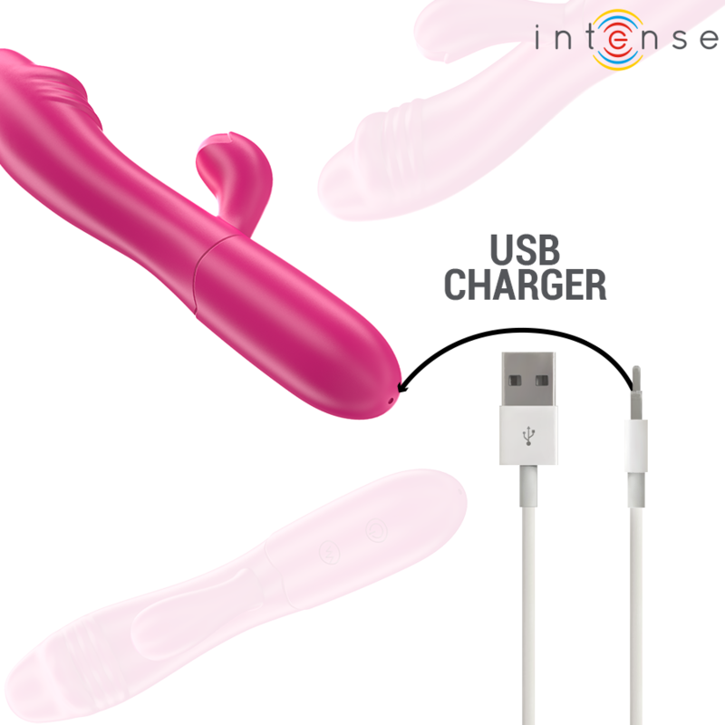 Vibratore con Stimolatore Lingua Intense Ivy — 10 Modalità, Rosa