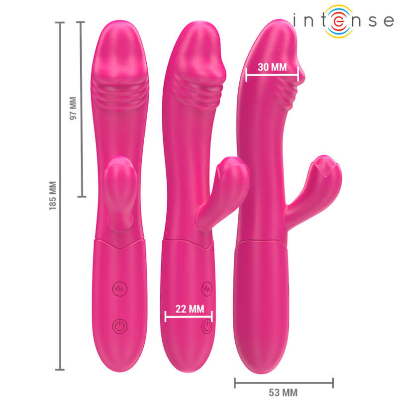 Vibratore con Stimolatore Lingua Intense Ivy — 10 Modalità, Rosa