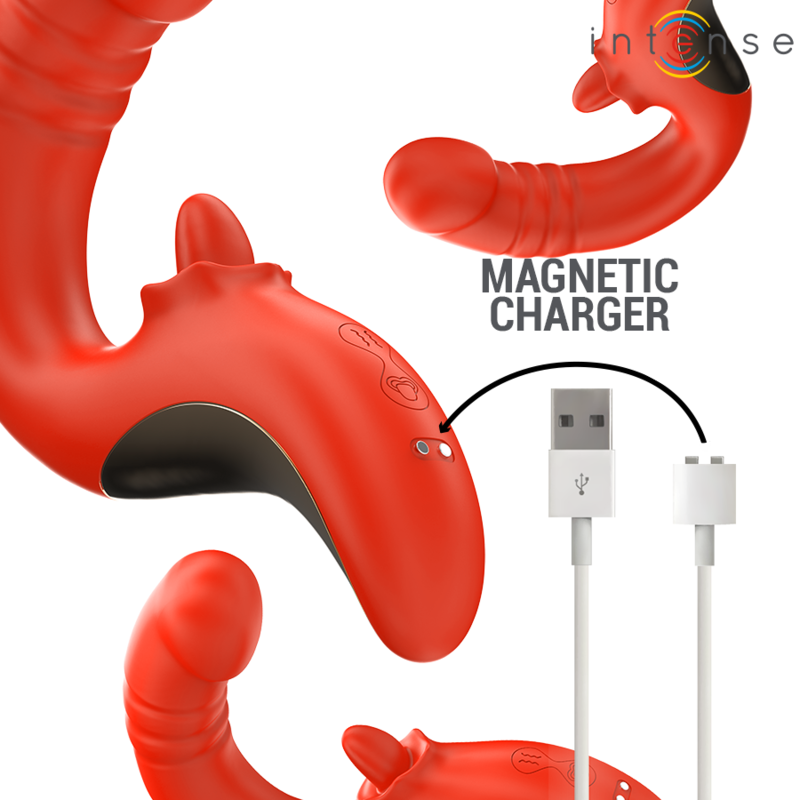 Vibratore Rabbit Doppia Stimolazione Intense Paulina — Rosso