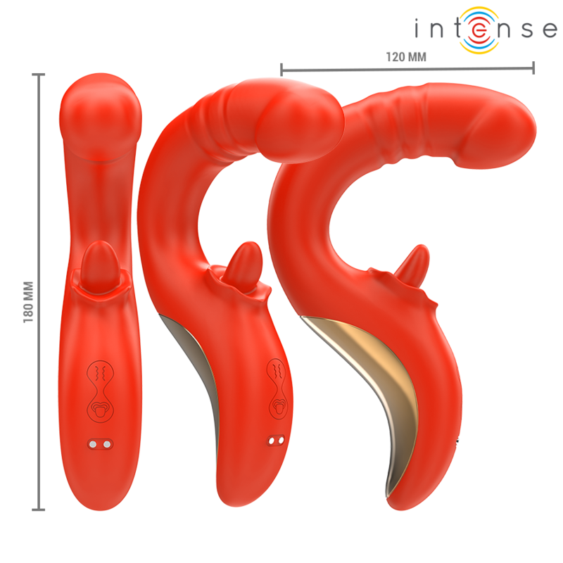 Vibratore Rabbit Doppia Stimolazione Intense Paulina — Rosso