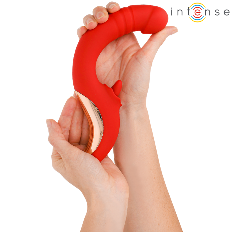 Vibratore Rabbit Doppia Stimolazione Intense Paulina — Rosso