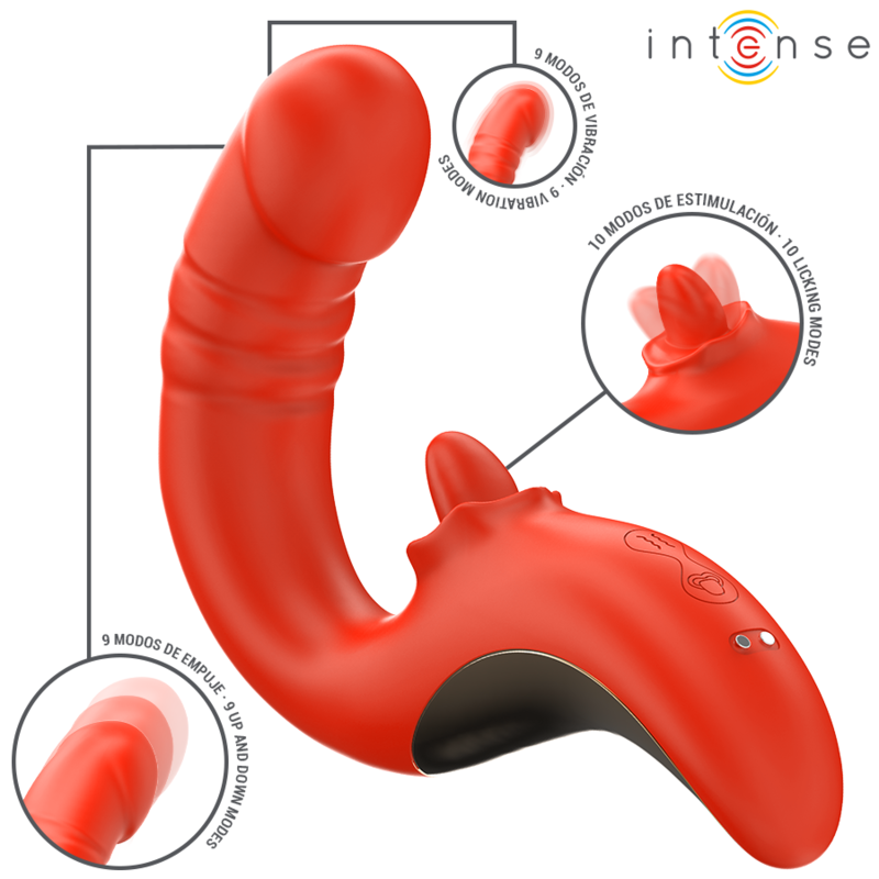 Vibratore Rabbit Doppia Stimolazione Intense Paulina — Rosso