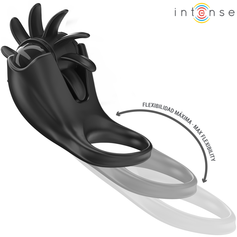 Anello Fallico Vibrante Intense Mabel — 10 Vibrazioni, Nero