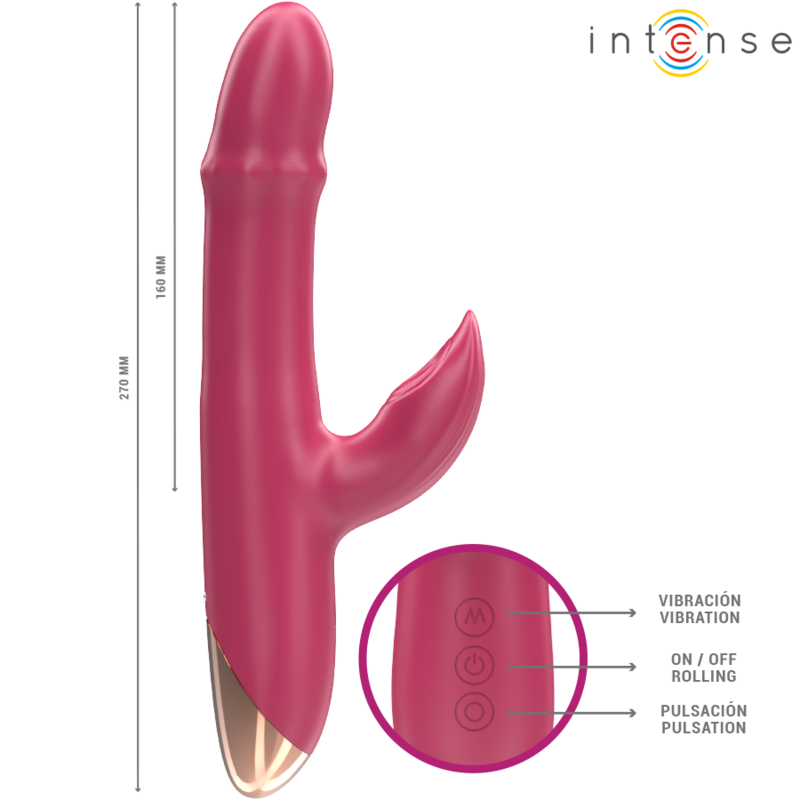 Vibratore Multifunzione 3 in 1 Intense Chloe — Rosso