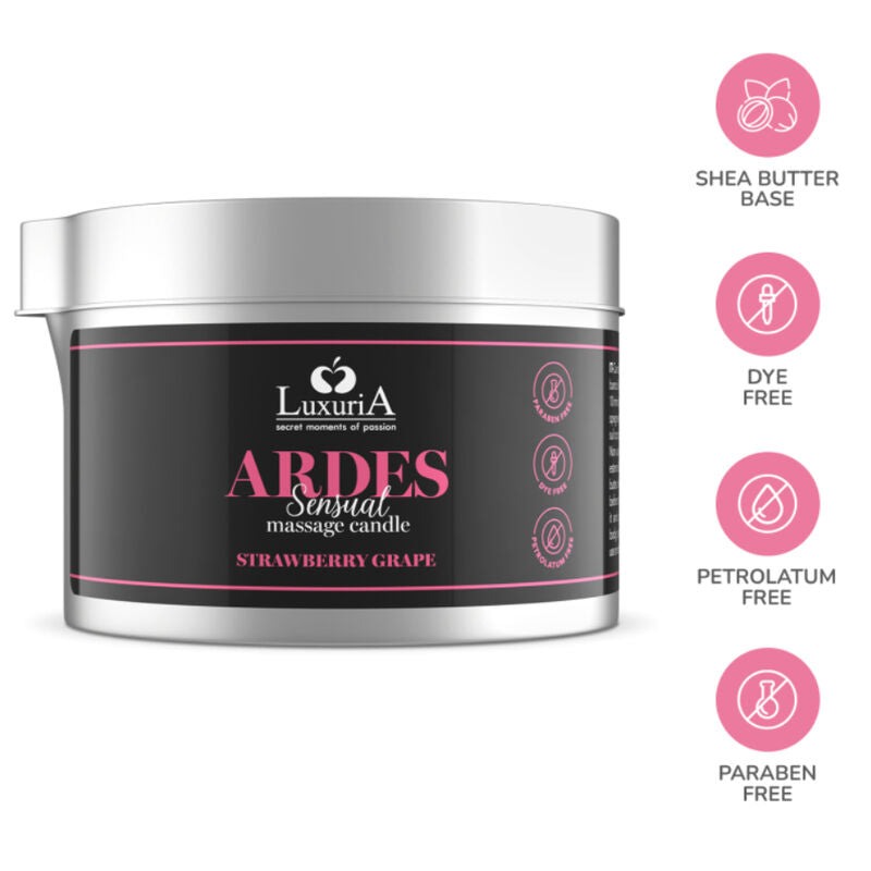 Candela da Massaggio Erotico Intimateline Luxuria — Uva e Fragola