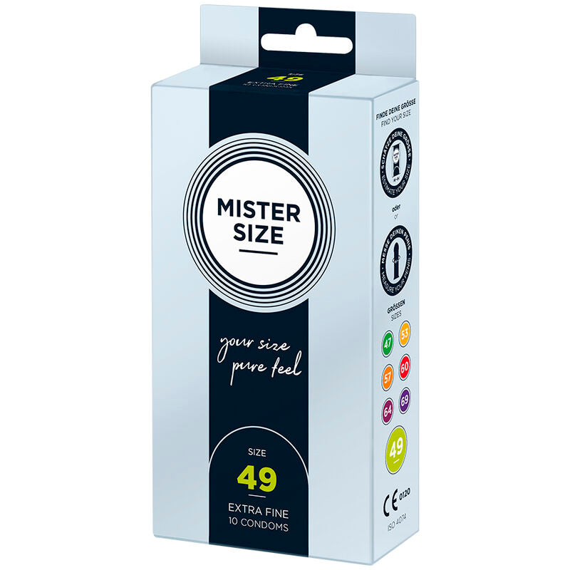 Preservativo Taglia S Mister Size 49 mm — 10 Unità