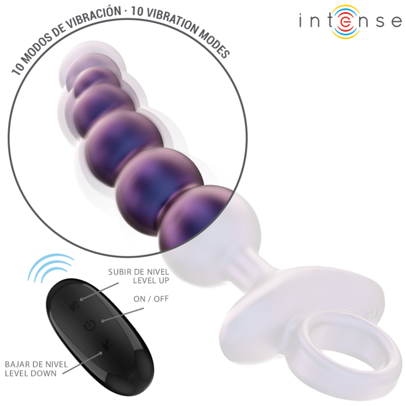 Plug Anale Vibrante con Telecomando Intense Tito — 10 Modalità