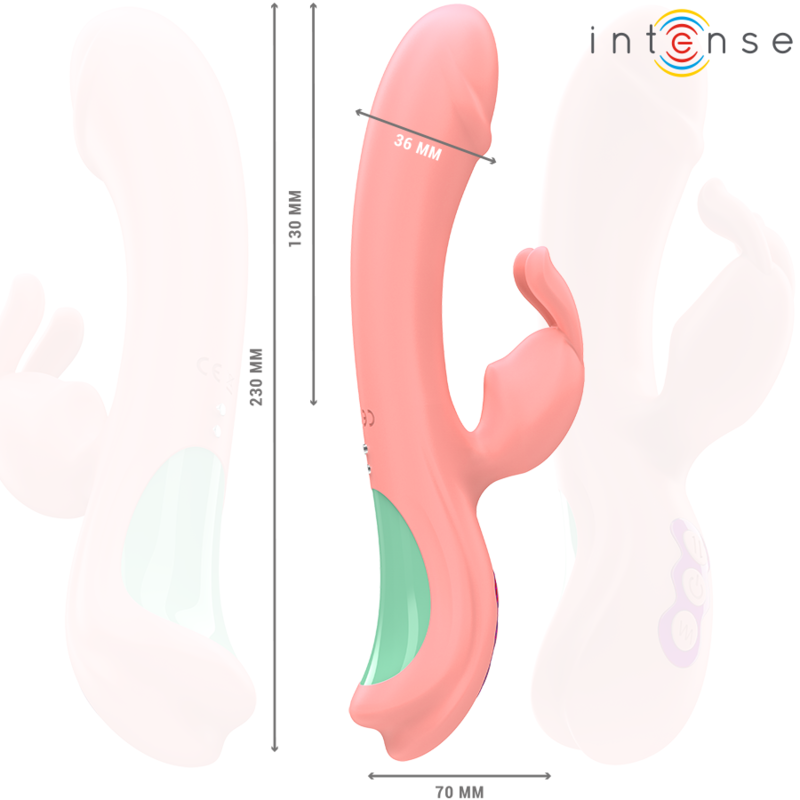Vibratore Rabbit Punto G Intense Rachel — 5 Modalità, 23 cm