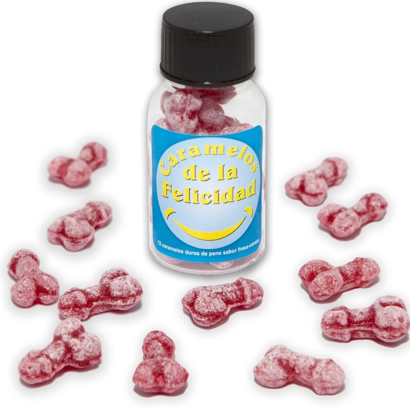 Caramelle a Forma di Pene Diablo Picante — Fragola/Ciliegia, 12 pz