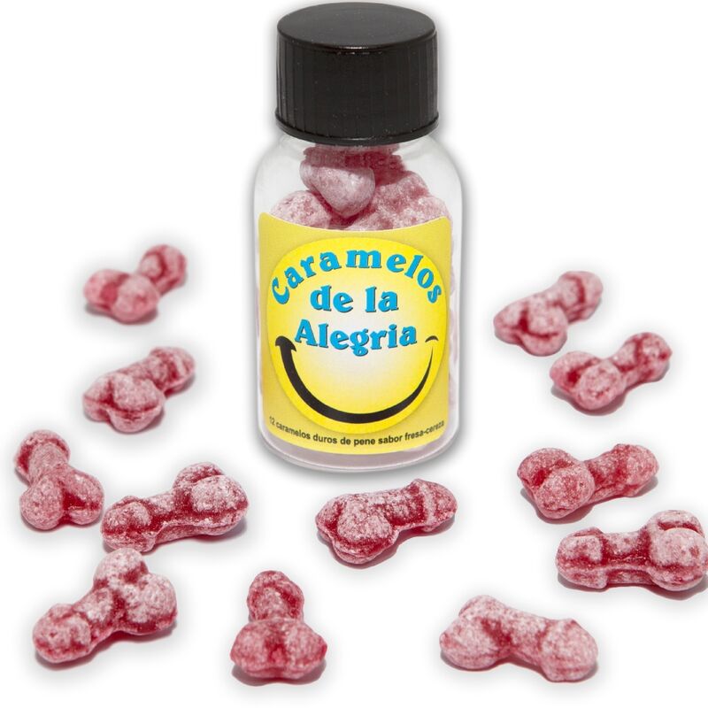 Caramelle a Forma di Pene Diablo Picante Joy — Fragola/Ciliegia 12 pz