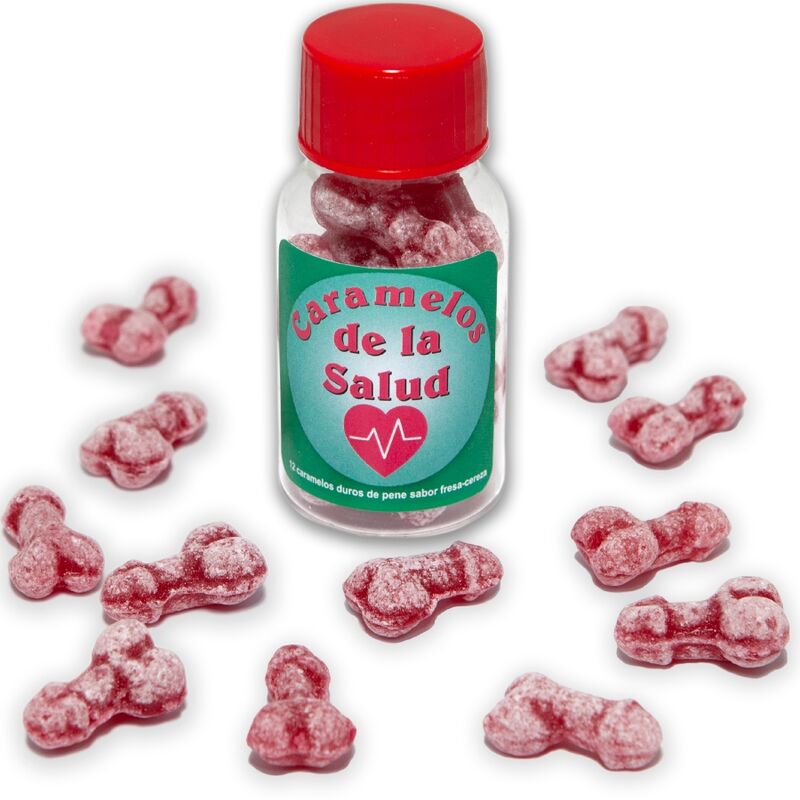 Caramelle a Forma di Pene Diablo Picante — Fragola/Ciliegia, 12 pz