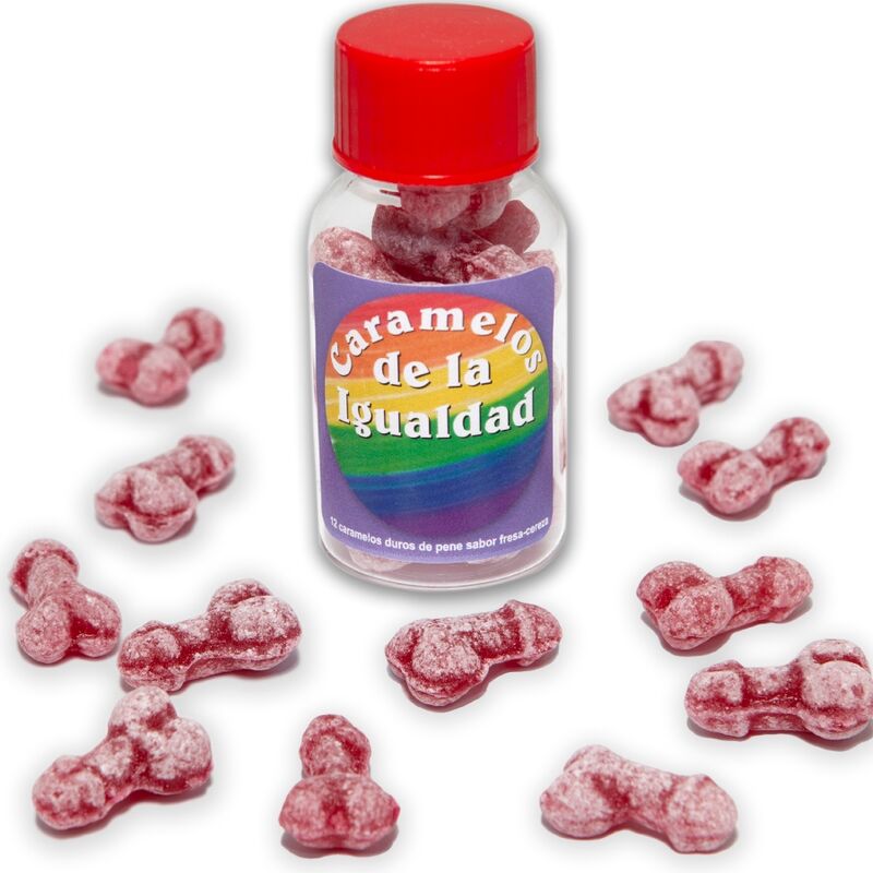 Caramelle a Forma di Pene Diablo Picante — Fragola/Ciliegia, 12 pz