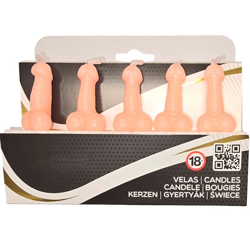 Candele a Forma di Pene Diablo Picante — Confezione da 5