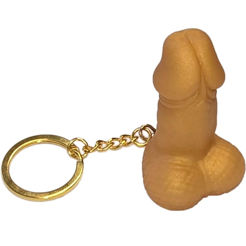 Portachiavi a Forma di Pene Diablo Picante — Finitura Dorata