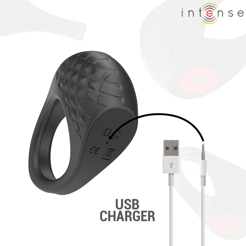 Anello Fallico Vibrante Intense Clover — 10 Vibrazioni, Nero
