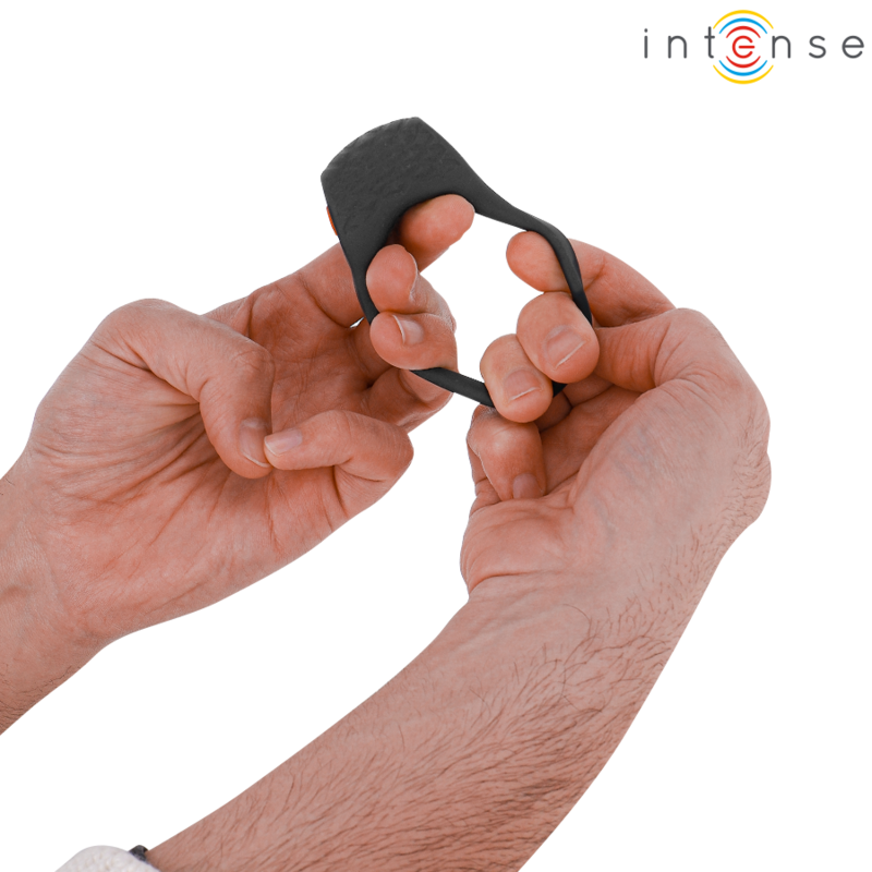 Anello Fallico Vibrante Intense Clover — 10 Vibrazioni, Nero