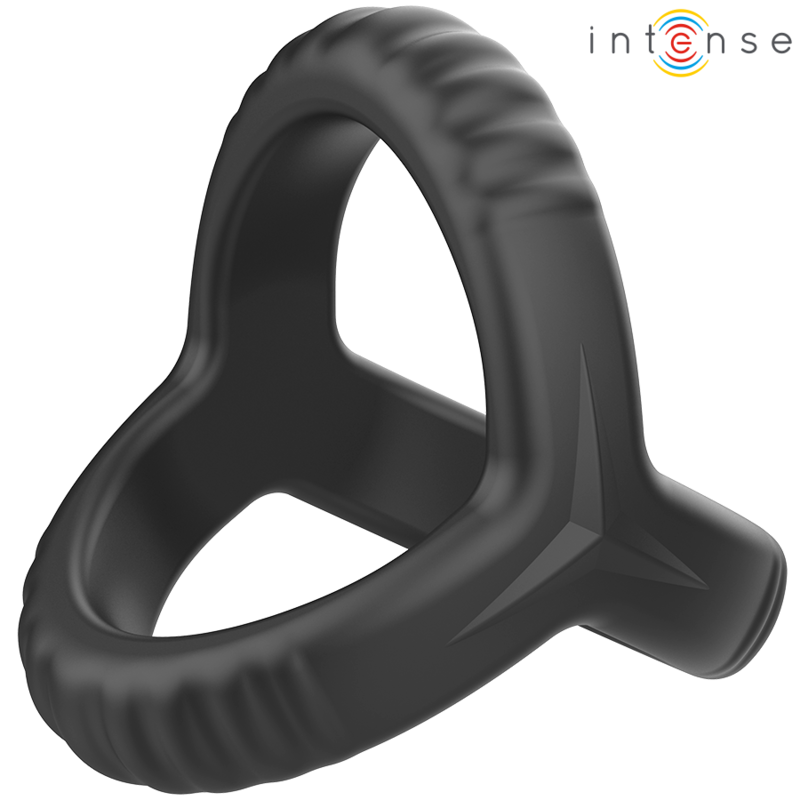 Doppio Anello Fallico Intense Carson — Silicone Nero