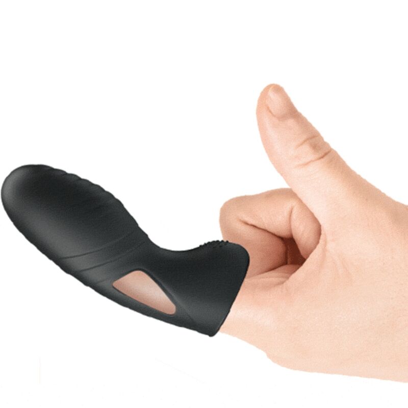 Vibratore da Dito in Silicone Pretty Love Alan — Nero