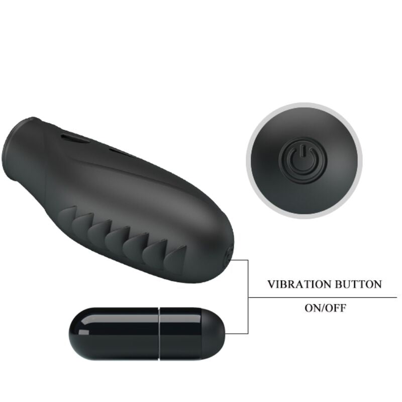Vibratore da Dito in Silicone Pretty Love Gilo — Nero