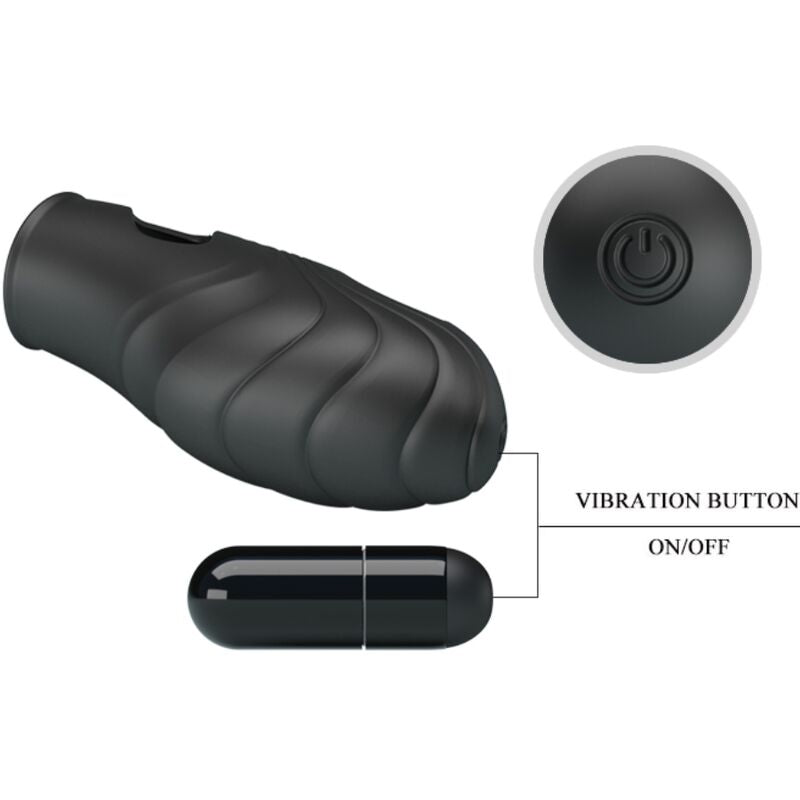 Vibratore da Dito Pretty Love Lich — Silicone, Nero