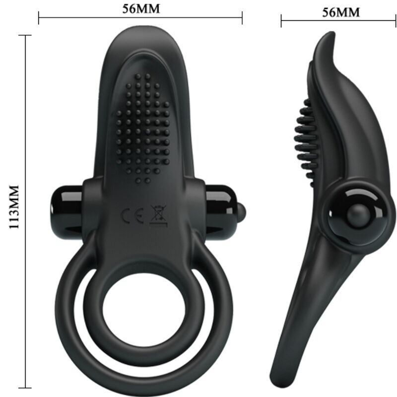 Anello Fallico Vibrante con Stimolatore Clitoride Pretty Love BI-210203