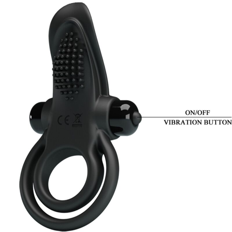 Anello Fallico Vibrante con Stimolatore Clitoride Pretty Love BI-210203